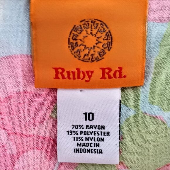 Ruby Rd. Pastel Floral Ruffled Shimmer Jacket - Picture 4 of 5